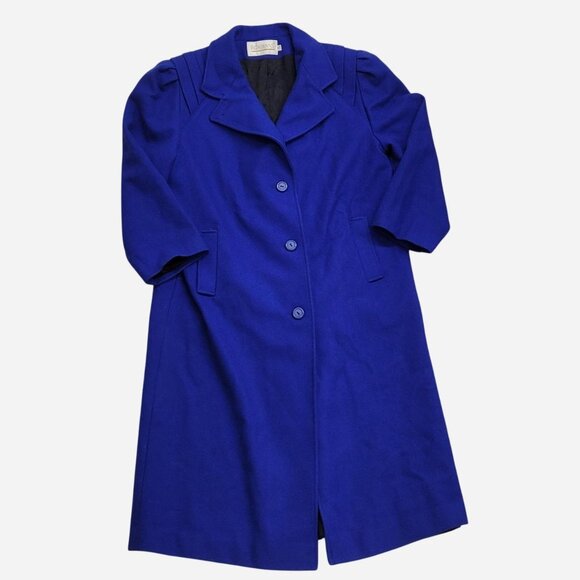 Roaman's Jackets & Blazers - Vintage Roaman’s Wool Coat | Size 2XL | Navy Blue | Made in USA | Shoulder Pads